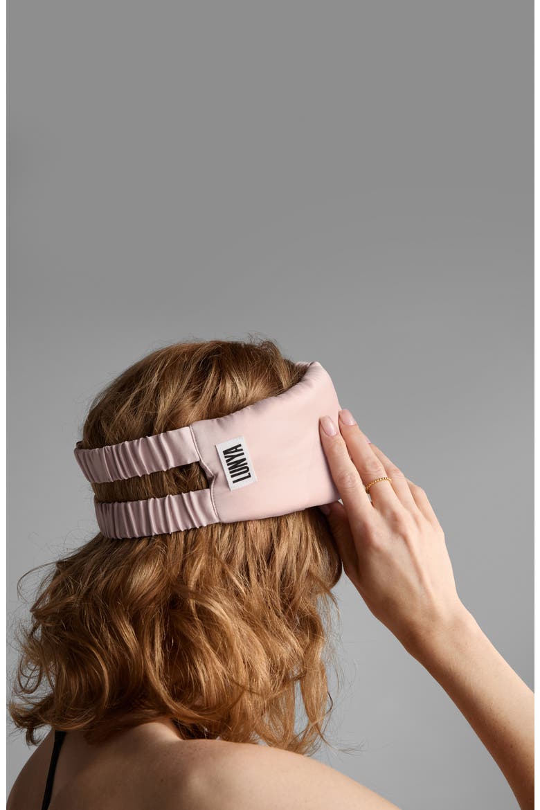 Washable Silk Weighted Sleep Mask, Alternate, color, DELICATE PINK
