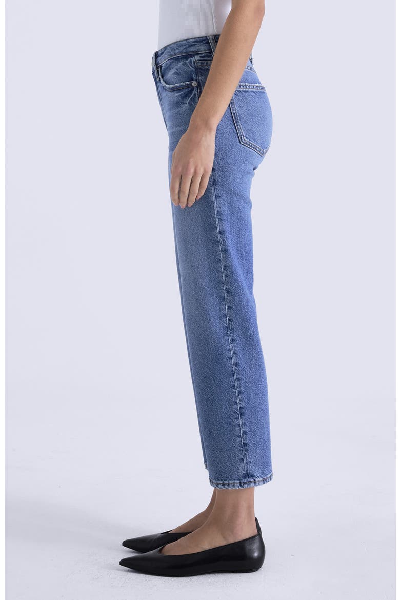 Aleks Mid Rise Crop Straight Leg Jeans, Alternate, color, RIVER