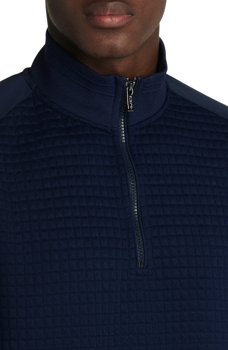 Bugatchi Quarter Zip Pullover, Alternate, color, Navy