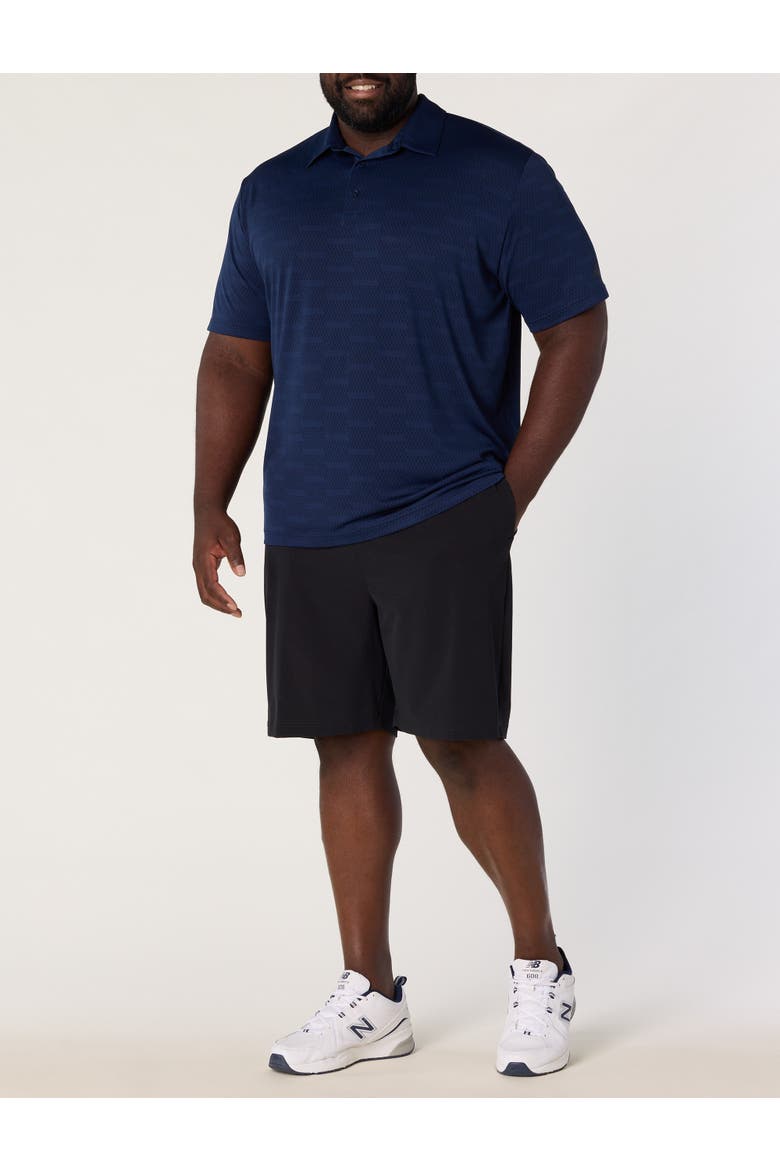 Big & Tall Ultimate 365 Jacquard Polo Shirt, Alternate, color, COLLEGIATE NAVY