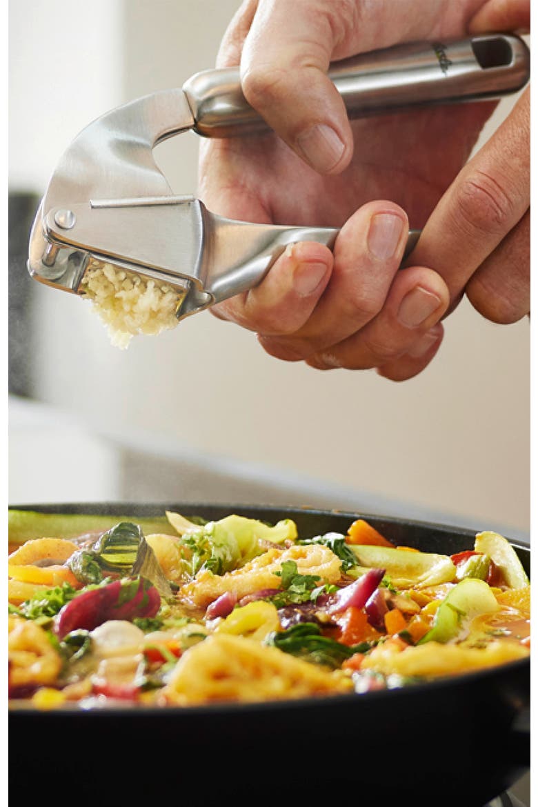 Essential™ garlic press, Alternate, color, Metallic Silver