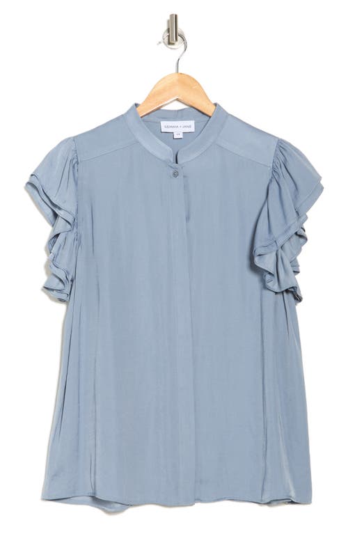 Gemma + Jane Ruffle Sleeve Button-up Shirt