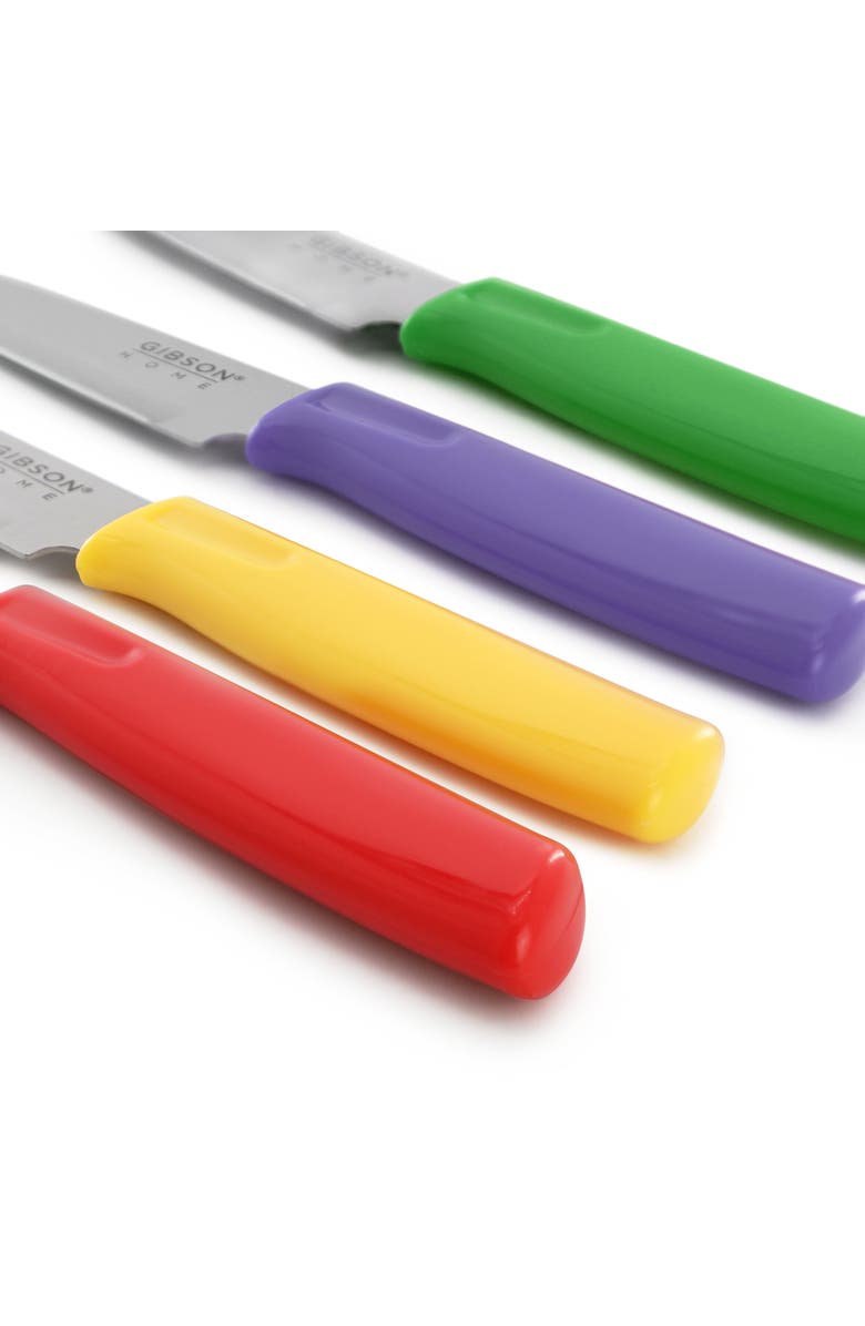 Gibson Everyday Colorsplash 4 Piece Paring Knife Set, Alternate, color, Assorted