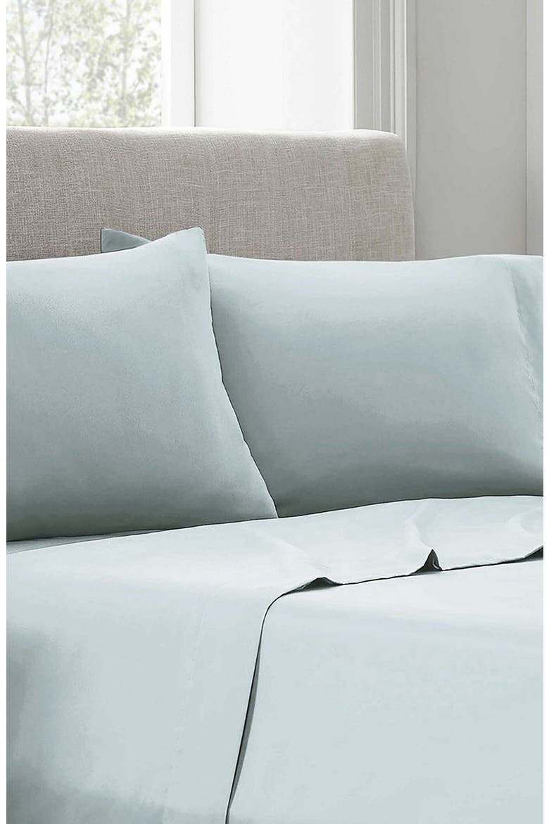 400 Thread Count Luxury Solid Sateen King Pillowcase - Set of 2, Main, color, SKY