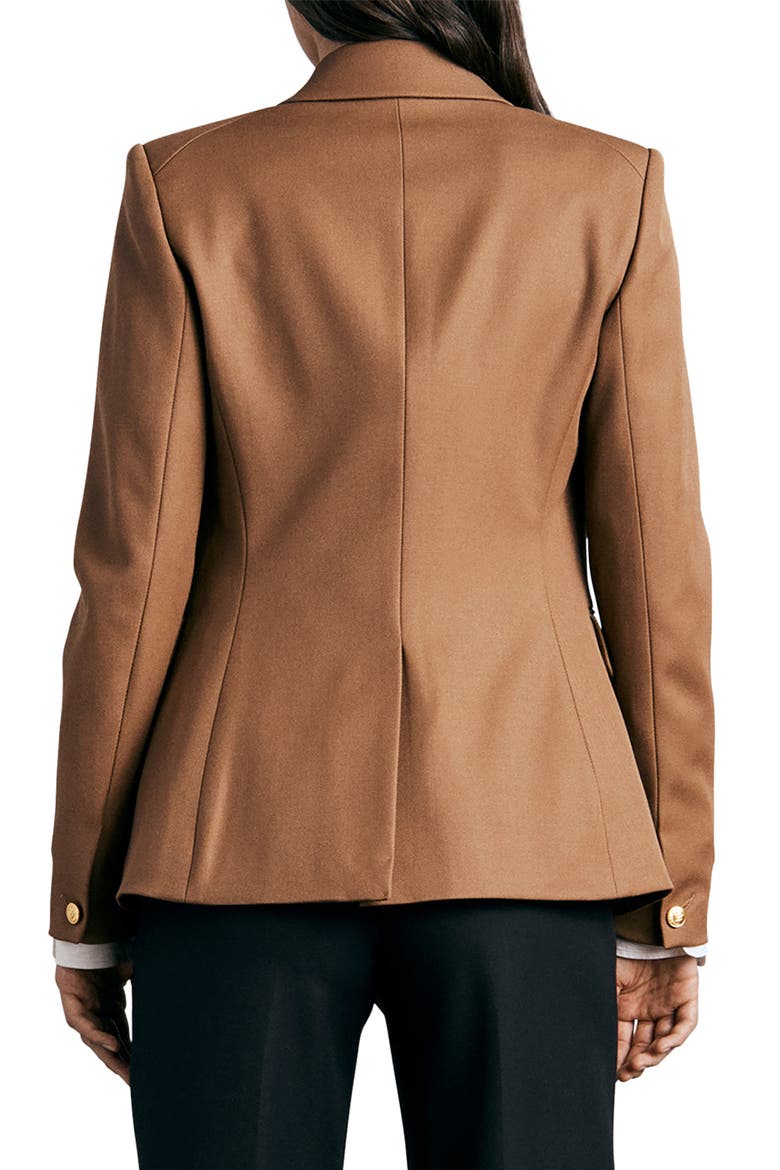 Preston Double Breasted Wool Blend Blazer, Alternate, color, DKTAN