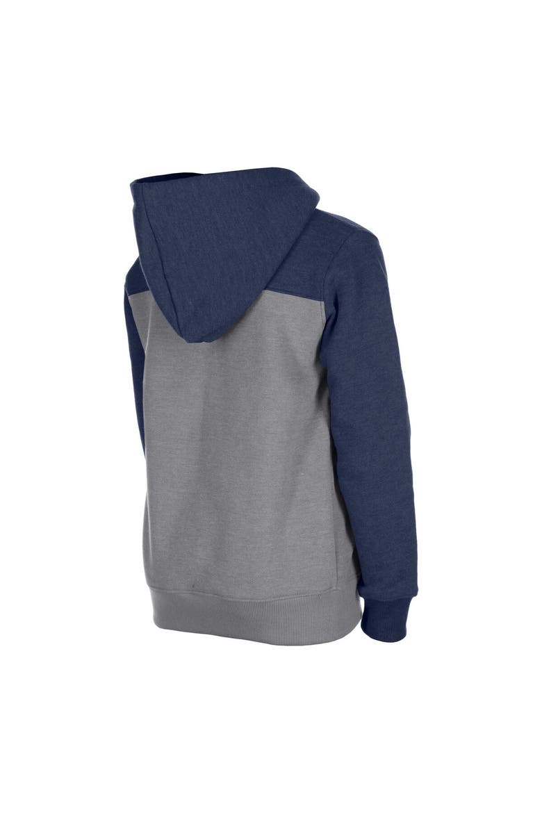Girl's 5th & Ocean by New Era Gray/Navy St. Louis City SC Full-Zip Hoodie Jacket, Alternate, color, Gray