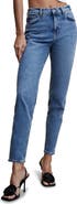 MANGO High Waist Ankle Tapered Mom Jeans