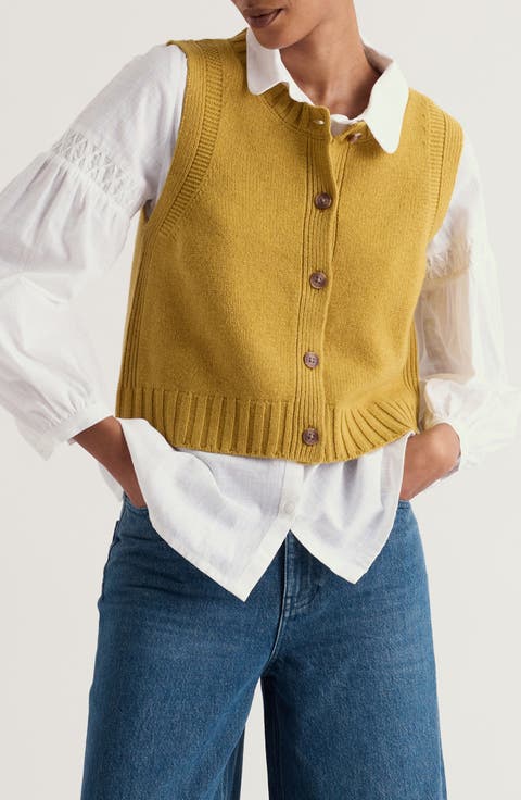 Derwenn Merino Wool Blend Sweater Vest