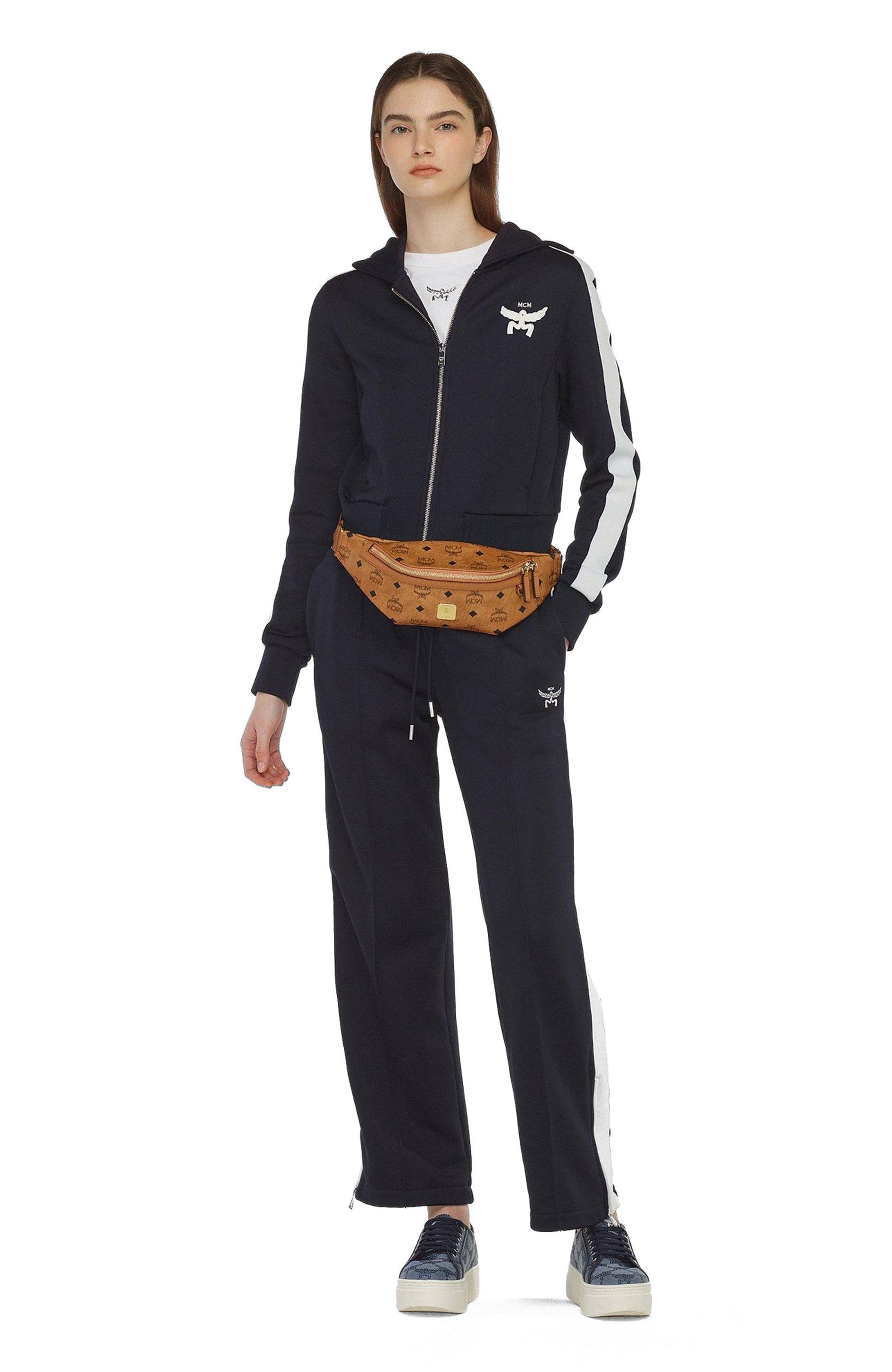 MCM Fursten Belt Bag in Visetos, Alternate, color, Cognac