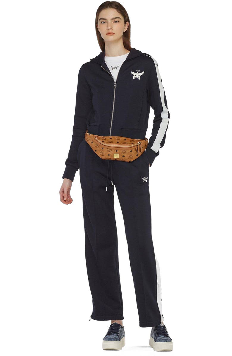 MCM Fursten Belt Bag in Visetos, Alternate, color, Cognac