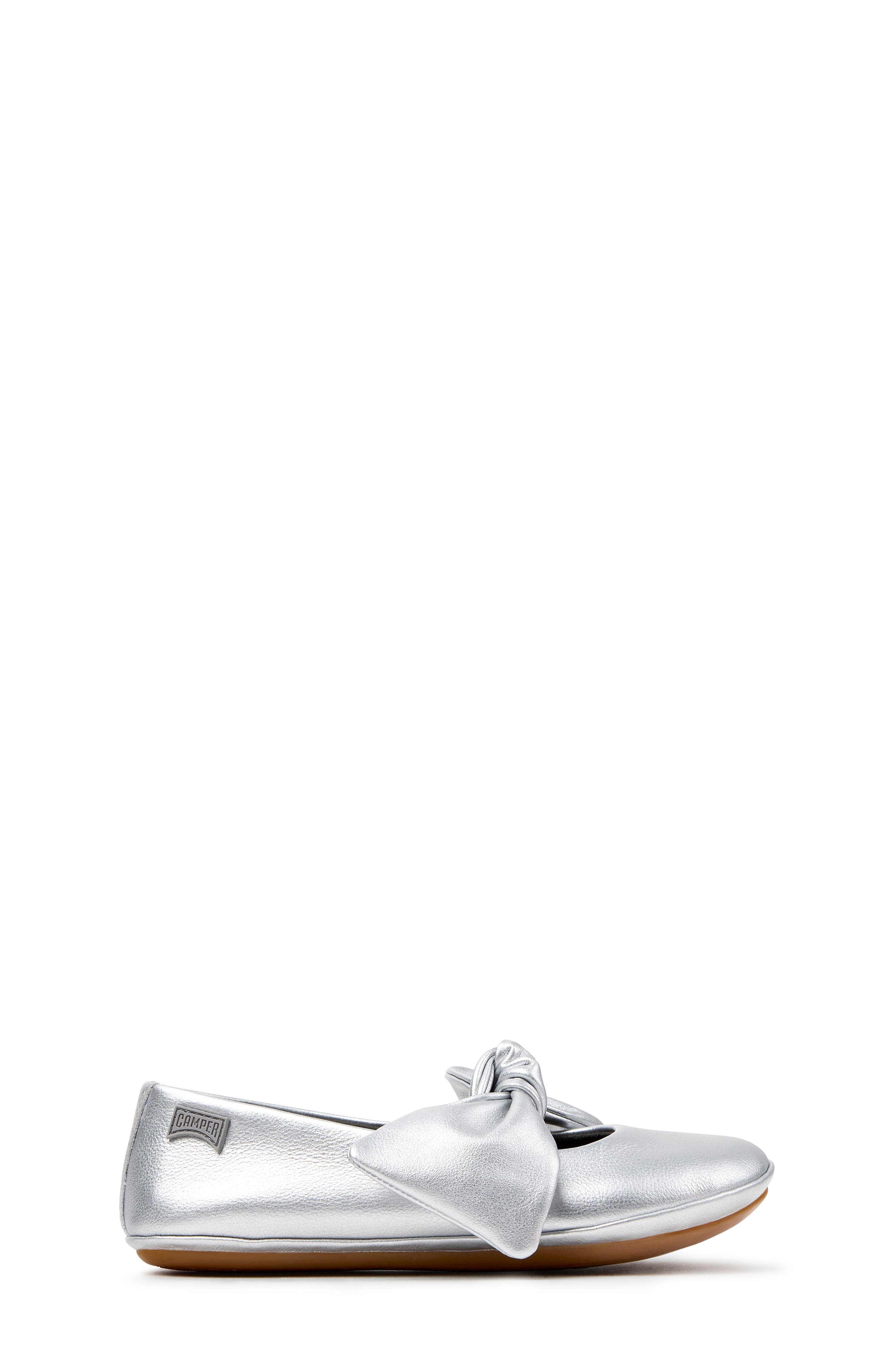 Kids' Right Ballerina Flat, Alternate, color, MEDIUM GRAY