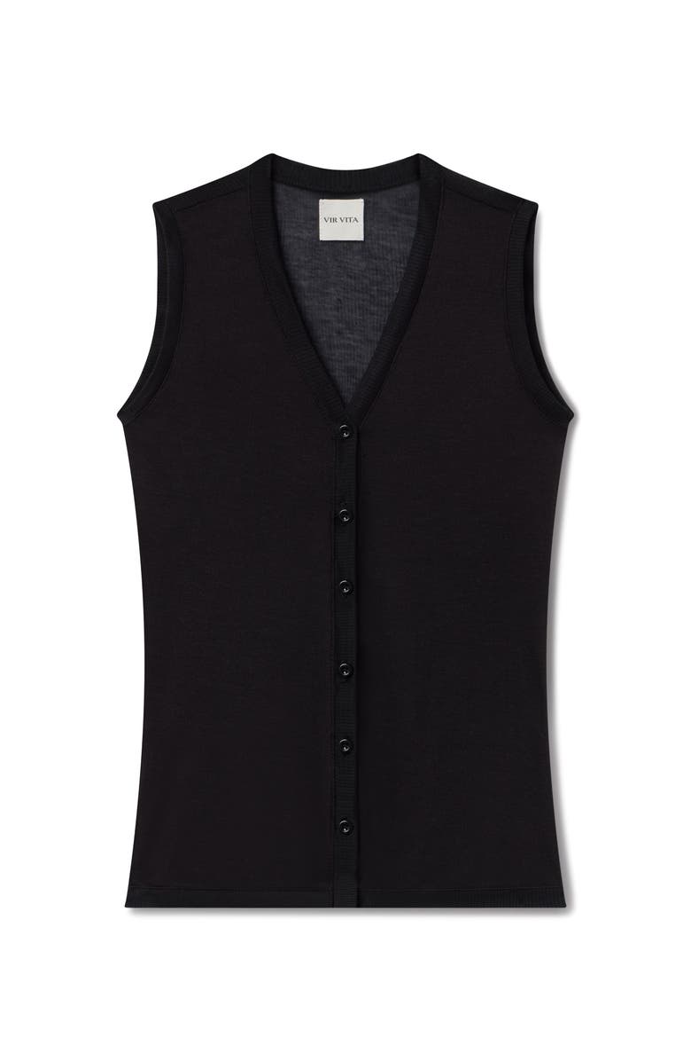 VIR VITA Seraphine Vest Modal Silk, Main, color, Black