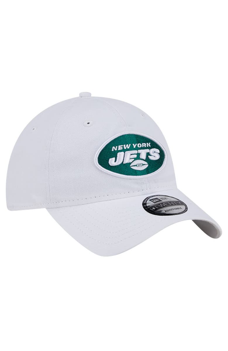 New Era Men's New Era White New York Jets Main 9TWENTY Adjustable Hat, Alternate, color, 