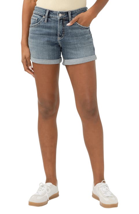 Americana Mid Rise Denim Boyfriend Shorts (Glory)