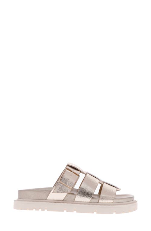 Mia Geni Slide Sandal In Gold