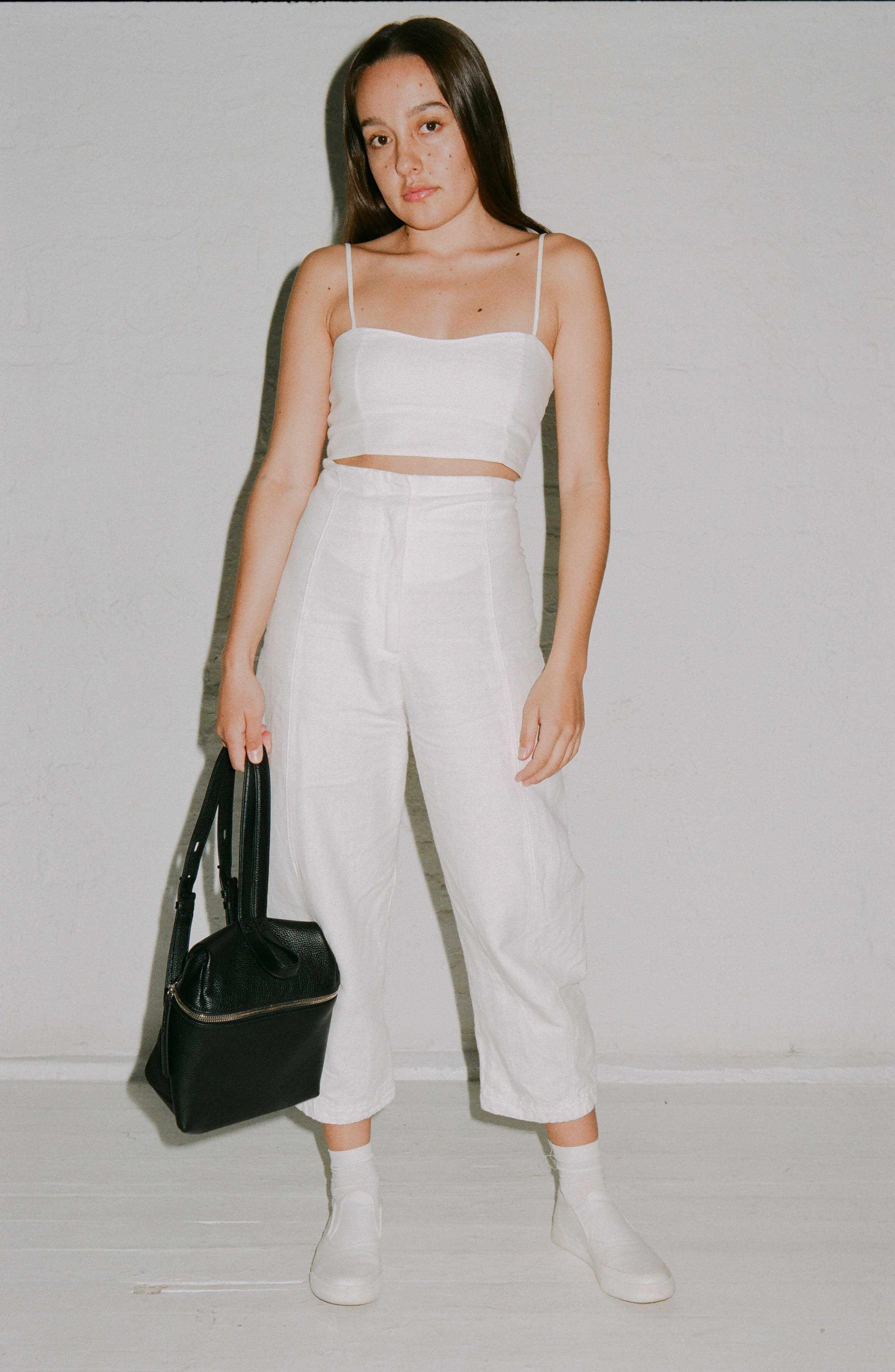 Kara Small Pebbled Leather Backpack, Alternate, color, 