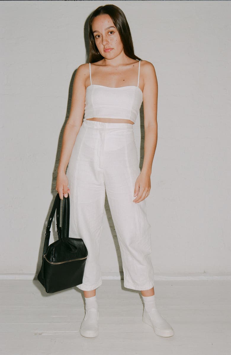 Kara Small Pebbled Leather Backpack, Alternate, color,