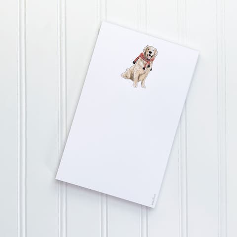 Preppy Retriever 5" x 8" Winter Notepad