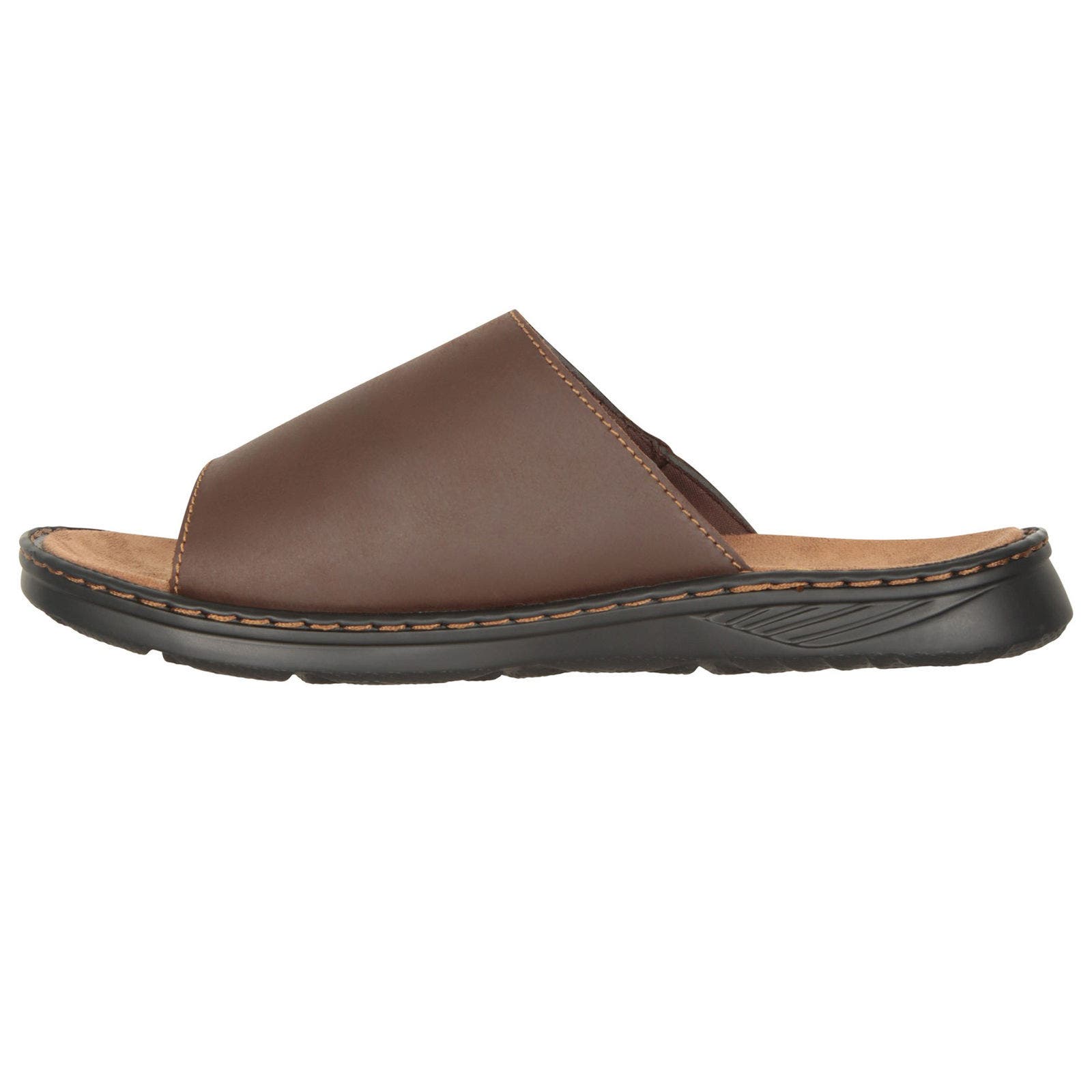 Comfort Leather Slip-on Sandals, Alternate, color, Brown