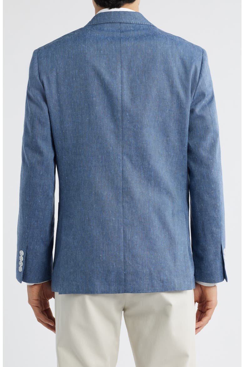 Slub Linen & Wool Twill Sport Coat, Alternate, color, NAVY HAVANA CHAMBRAY