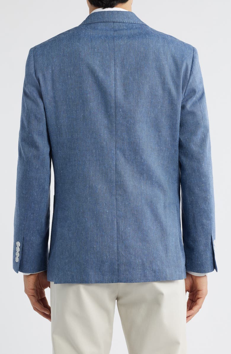 Nordstrom Slub Linen & Wool Twill Sport Coat, Alternate, color, Navy Havana Chambray