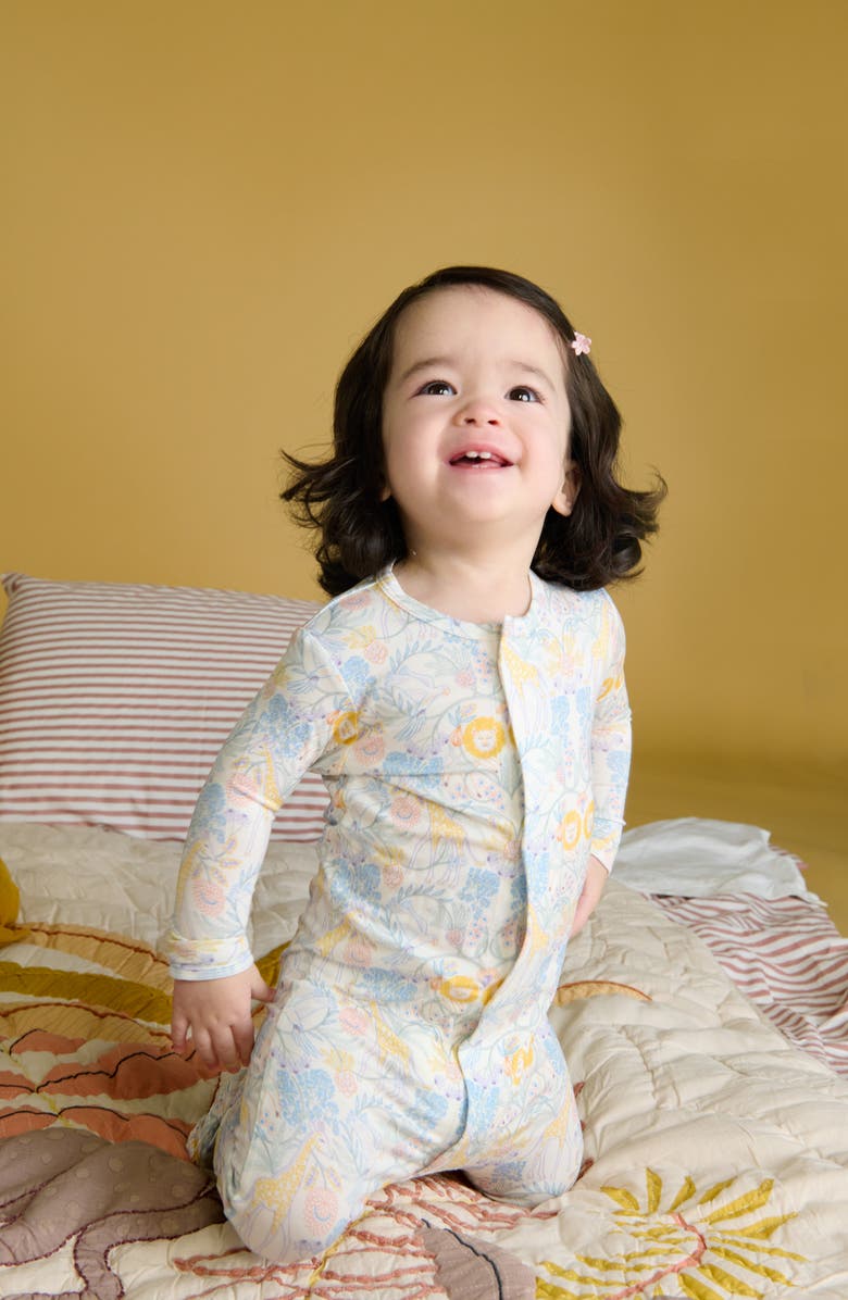 Magnetic Me Nikki Jungle Animal Print Magnetic Footie, Alternate, color, Blue