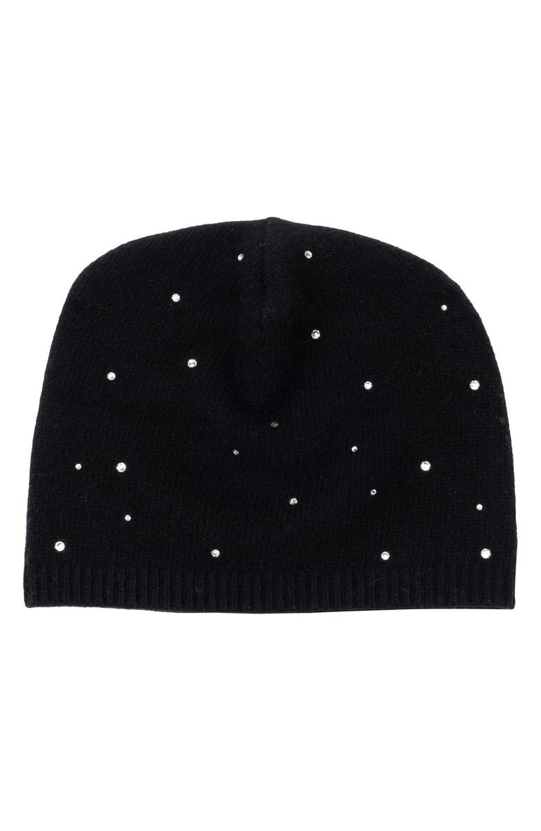 Carolyn Rowan Accessories Carolyn Rowan Crystal Cashmere Beanie, Main, color,