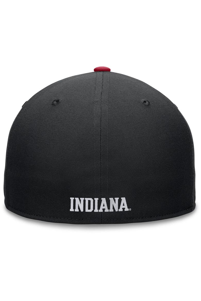 Men's Top of the World Black/Crimson Indiana Hoosiers Rally Two-Tone Fitted Hat, Alternate, color, Black