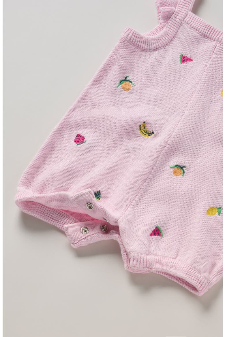 Embroidered Cotton Sweater Romper, Alternate, color, PINK OPAL FRUIT