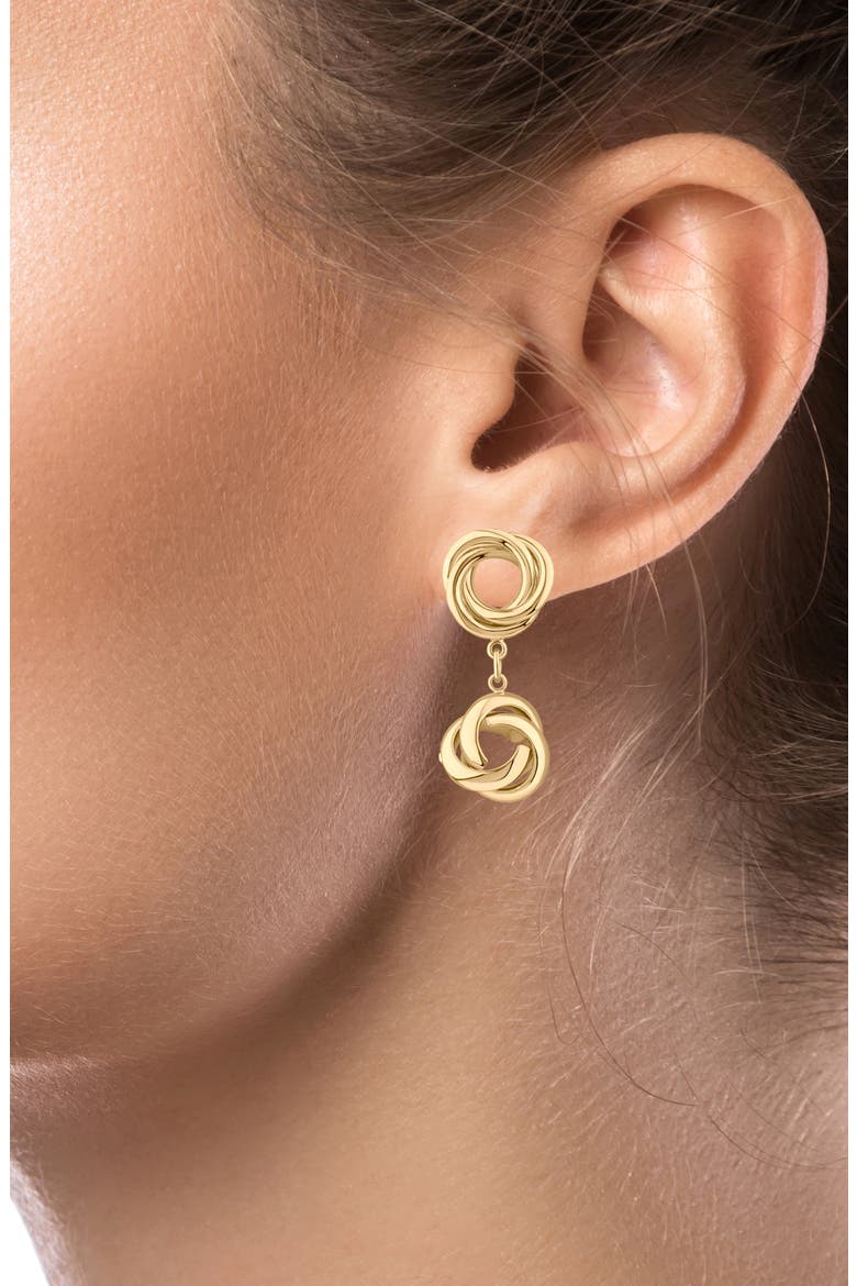 Double Twist Drop Earrings (Nordstrom Exclusive), Alternate, color, GOLD