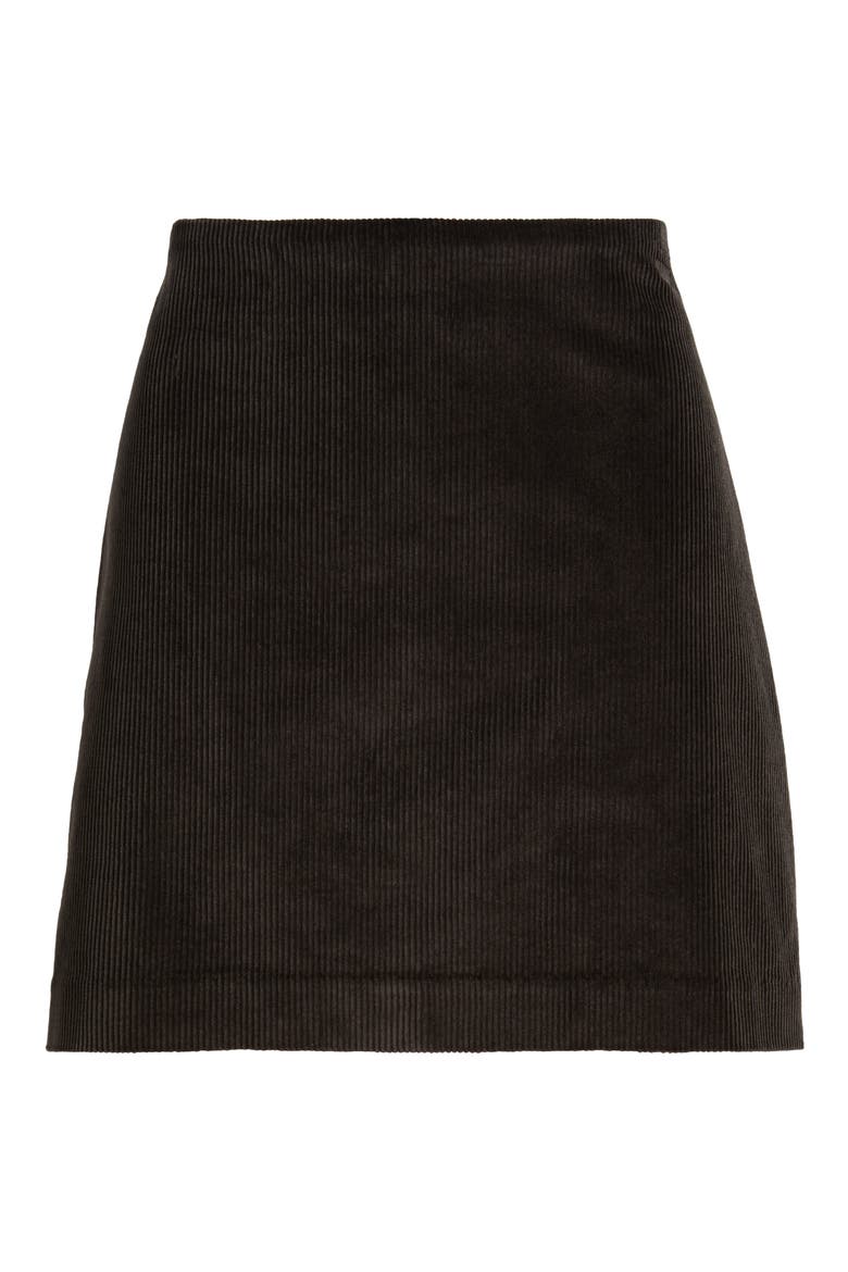 Corduroy Miniskirt, Alternate, color, BLACK WALNUT