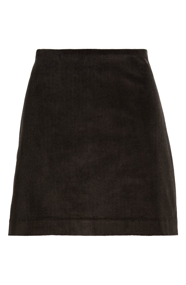 Madewell Corduroy Miniskirt, Alternate, color, Black Walnut