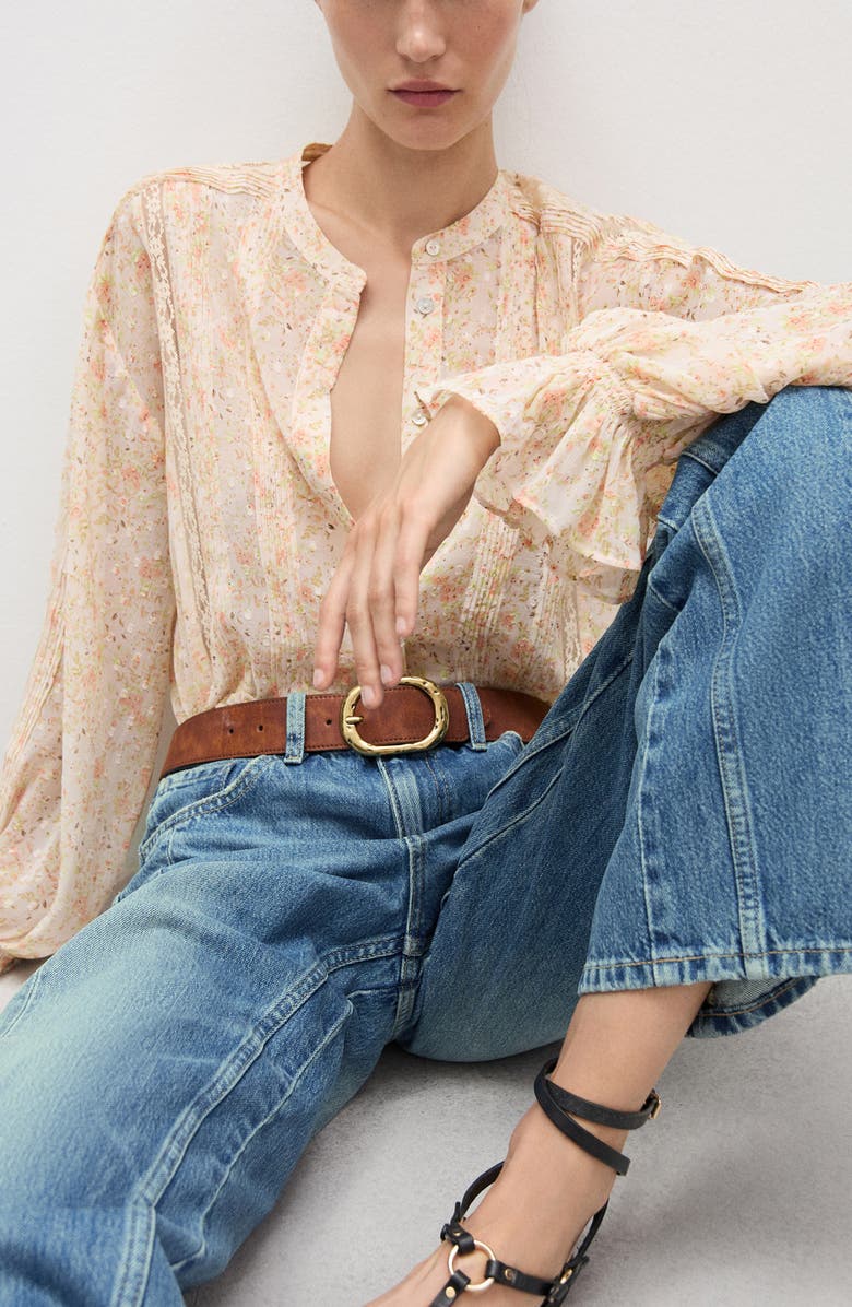 MANGO Relaxed Straight Leg Jeans, Alternate, color, 