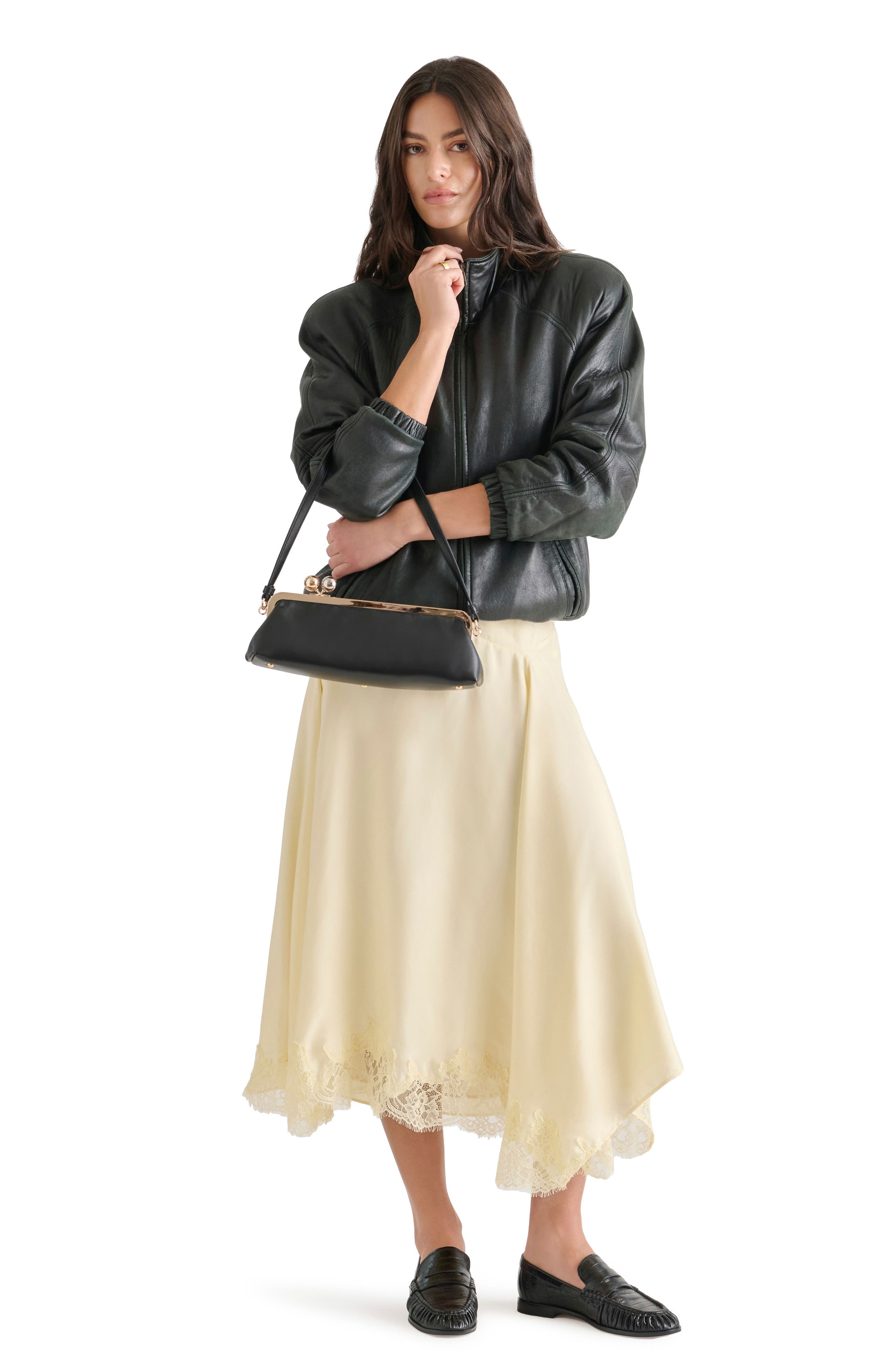 Ambriaa Kiss Lock Shoulder Bag, Alternate, color, BLACK