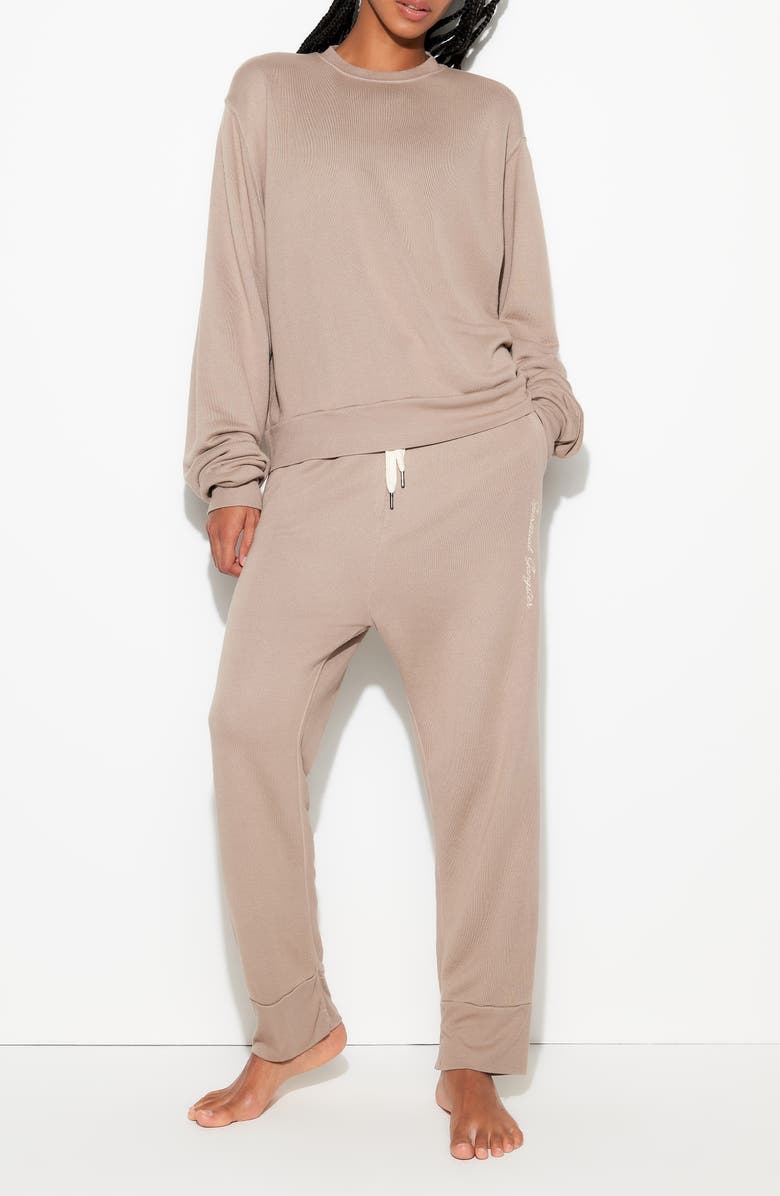 Spiritual Gangster Insignia Bardot Sweatshirt, Alternate, color, Moon Rock