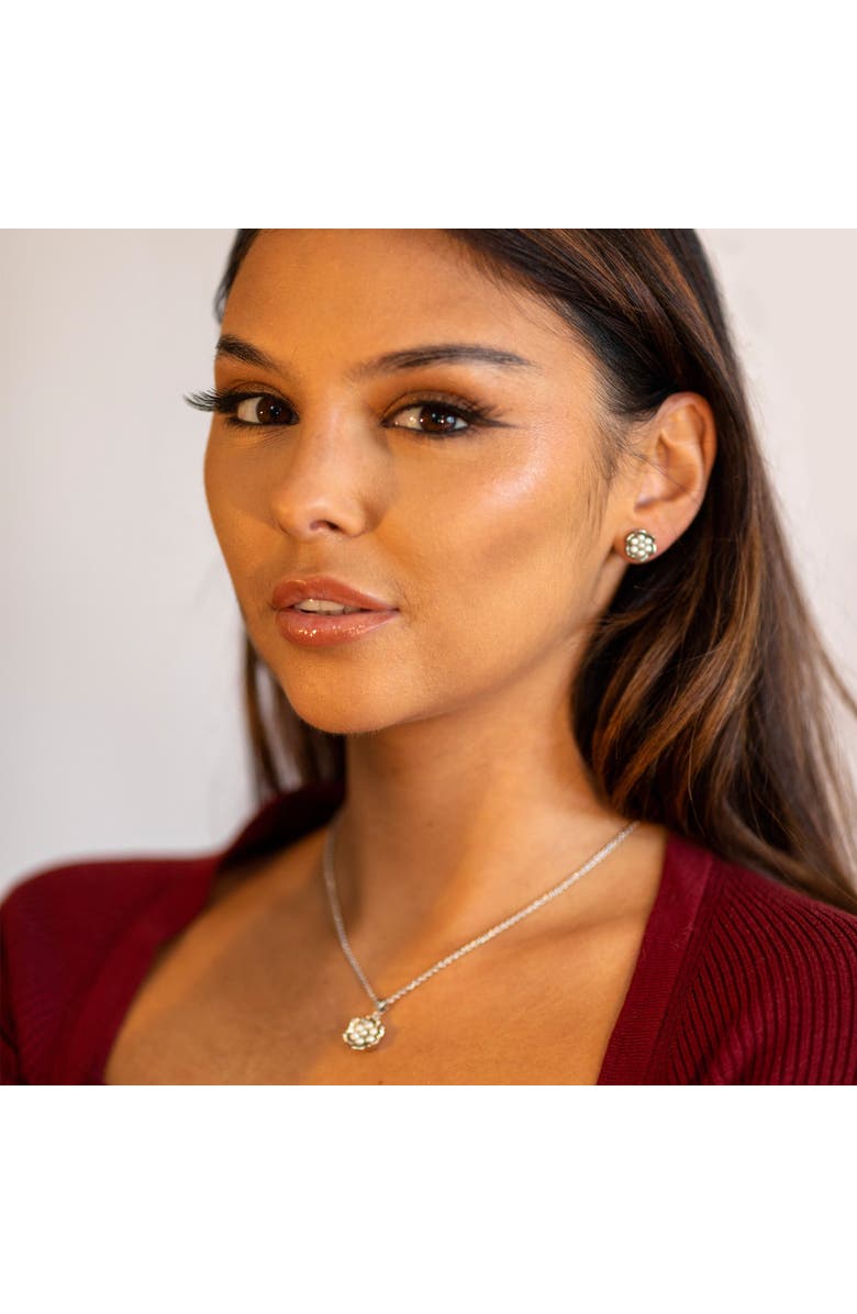 Lucy Quartermaine Royal Pearl Flower Pendant, Alternate, color, Sterling Silver