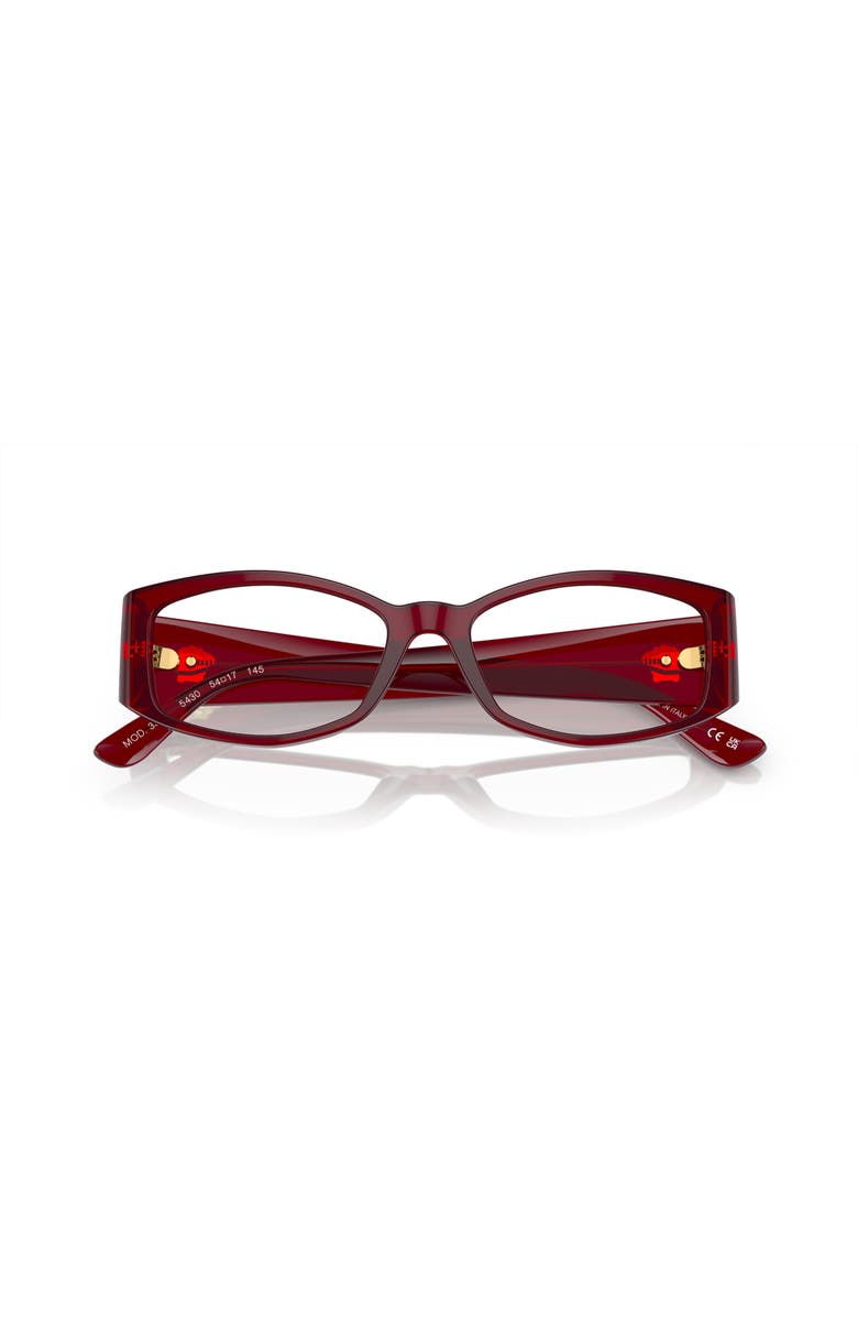 Versace 52mm Irregular optical glasses, Alternate, color, Red