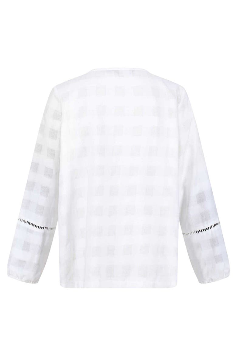 Calluna Keyhole Blouse, Alternate, color, White