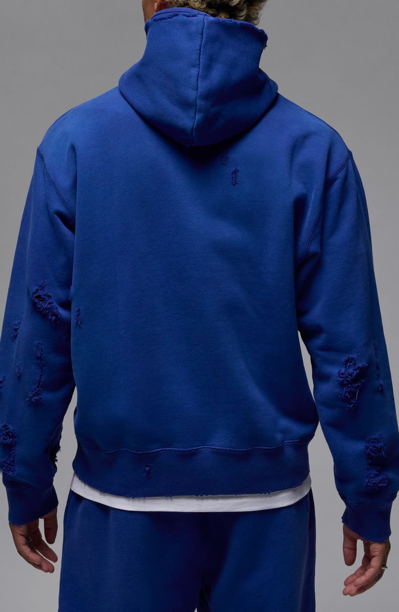Jordan Rare Air Oversize Distressed Pullover Hoodie, Alternate, color, Deep Royal