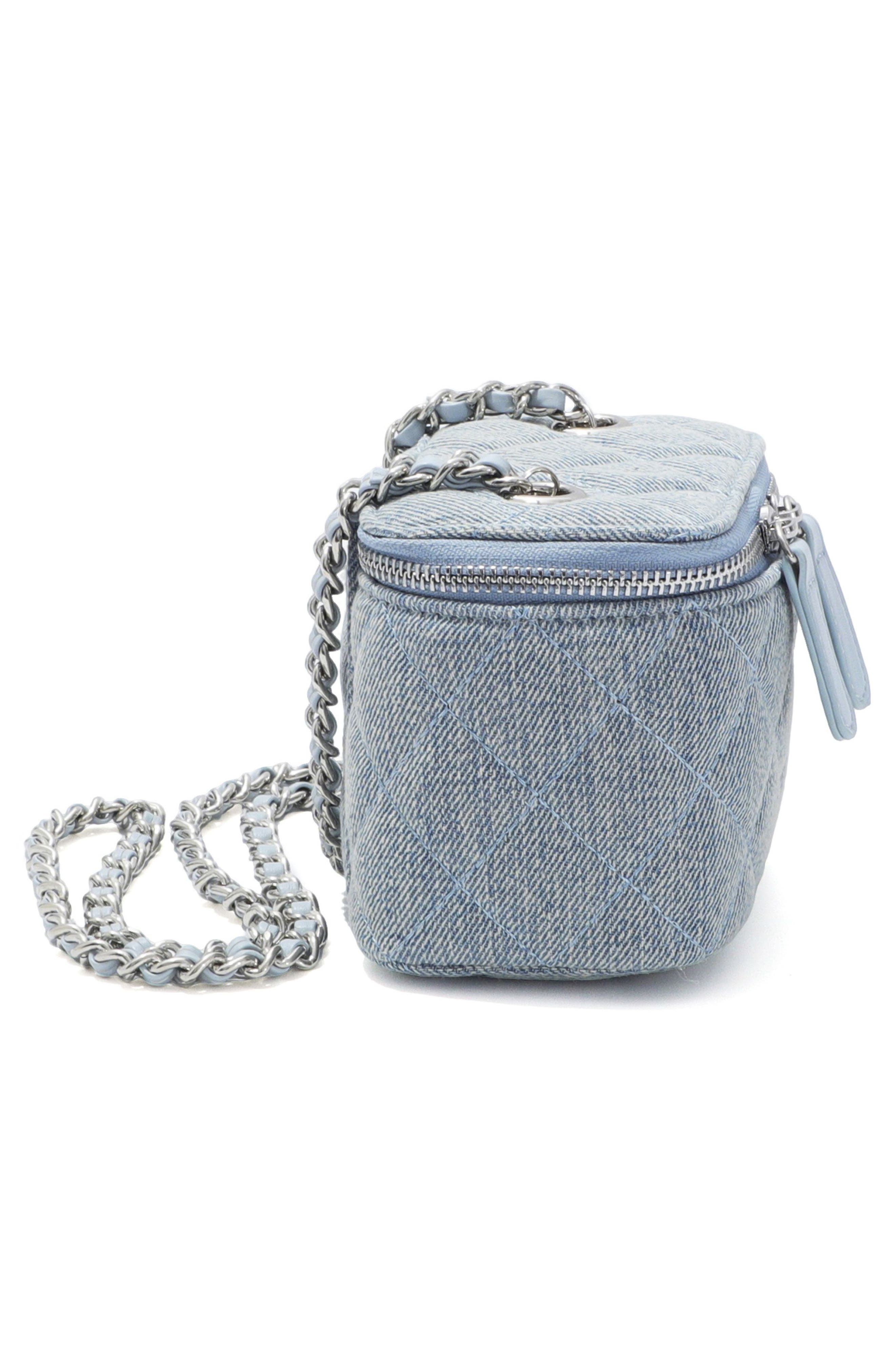 Cushion Quilted Vanity Crossbody Bag, Alternate, color, BLUE