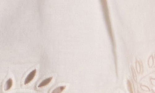 Endless Rose Belted Eyelet Embroidered Cotton & Linen Shorts In Pink