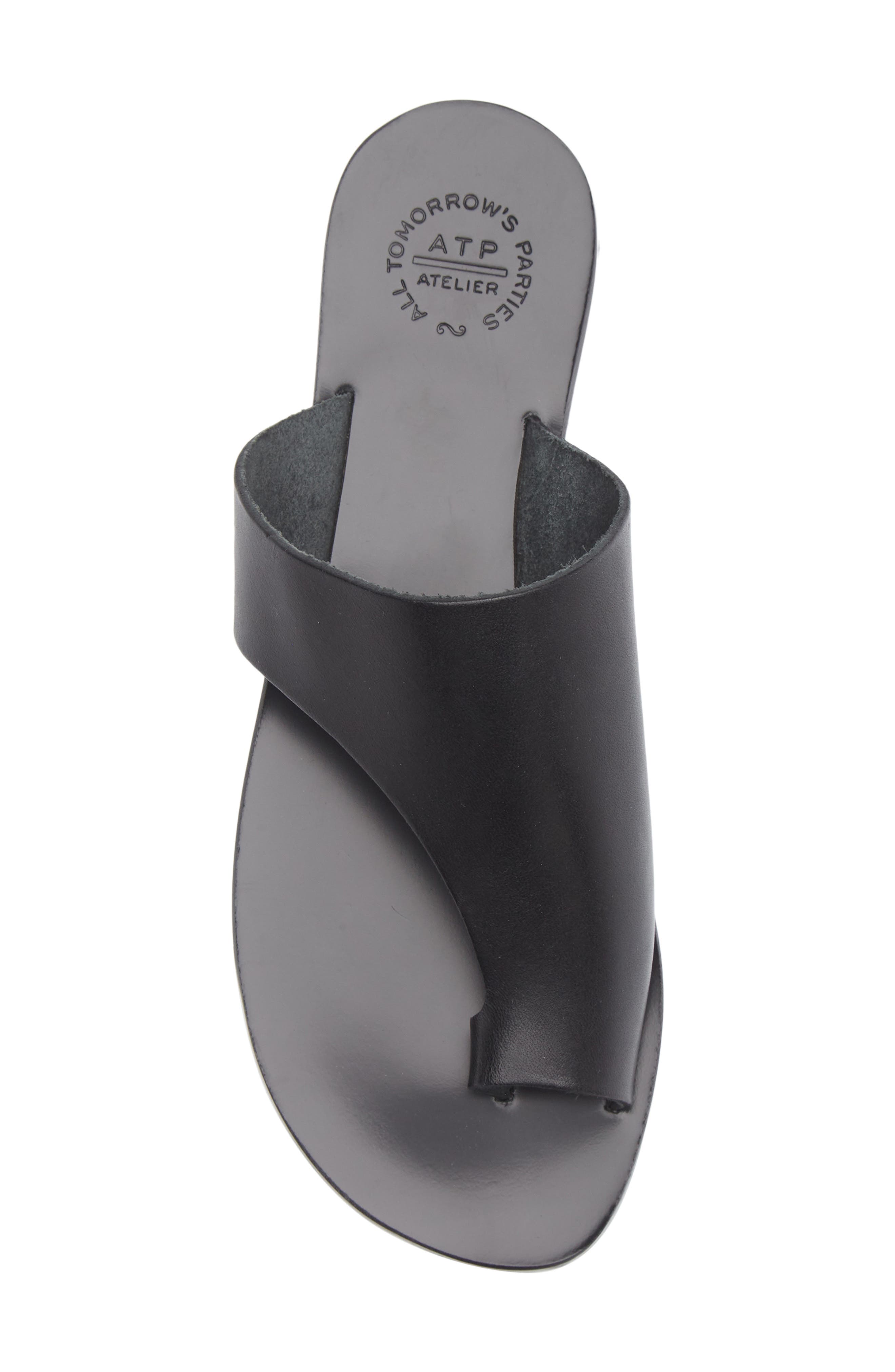 ATP ATELIER Rosa Toe Loop Sandal, Alternate, color, Black