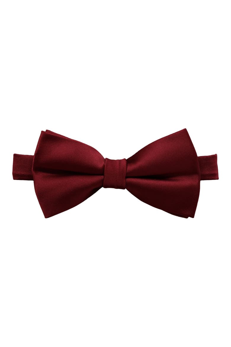 Solid Bow Tie, Main, color, BURGUNDY