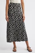 Loveappella Roll Top Ikat Maxi Skirt