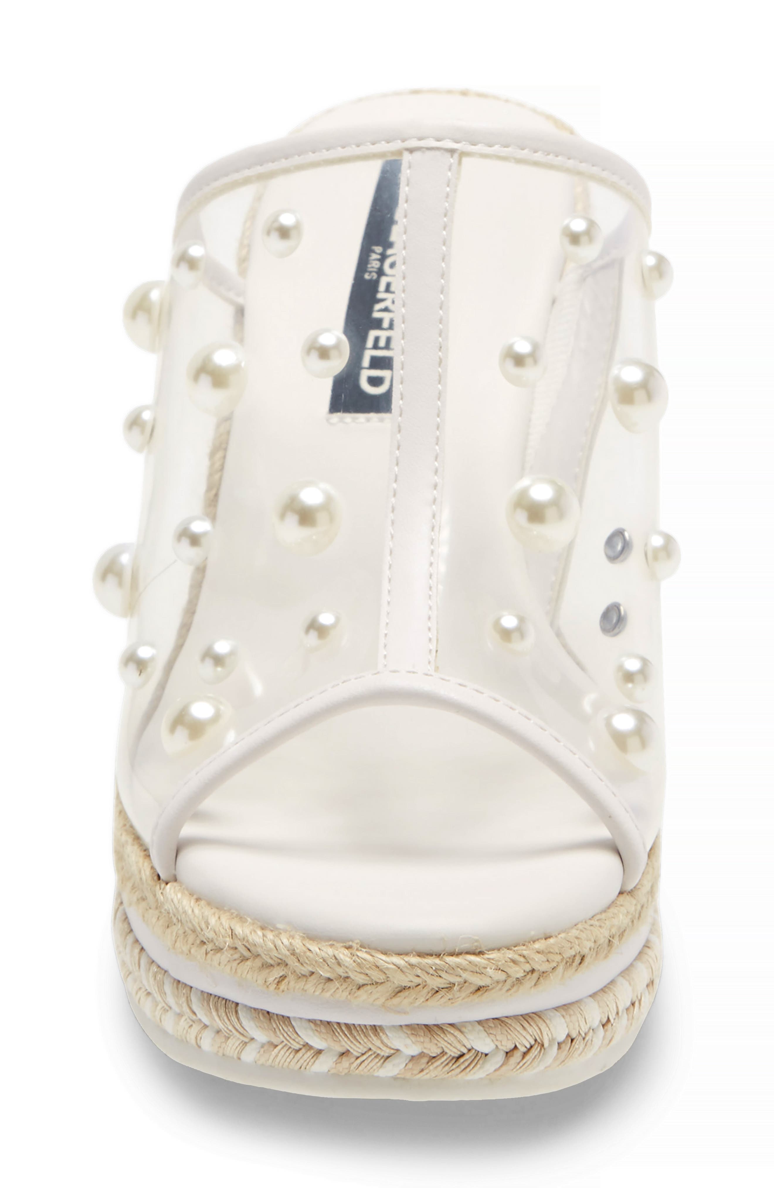 Carita Wedge Sandal, Alternate, color, WHITE/ CLEAR RUBBER