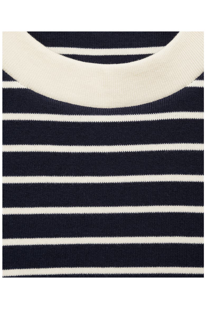 Stripe Cotton T-Shirt, Alternate, color, DARK NAVY