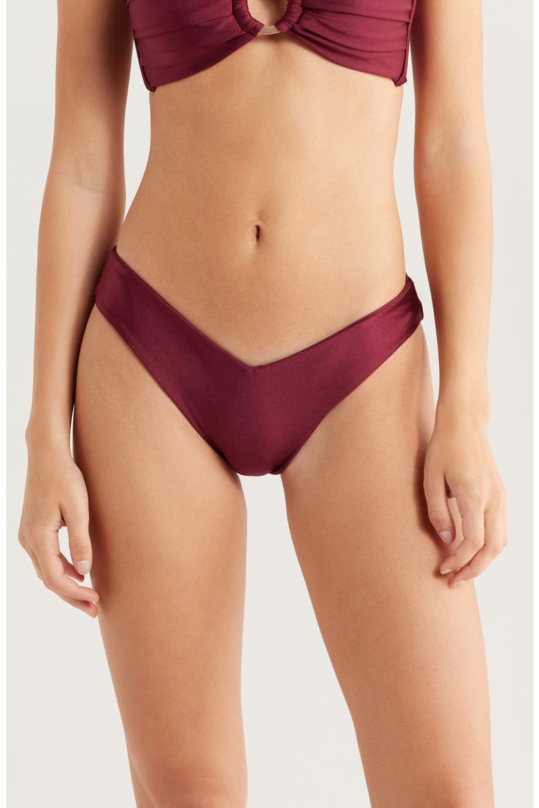 V-Cut Bikini Bottoms, Main, color, SANGRIA