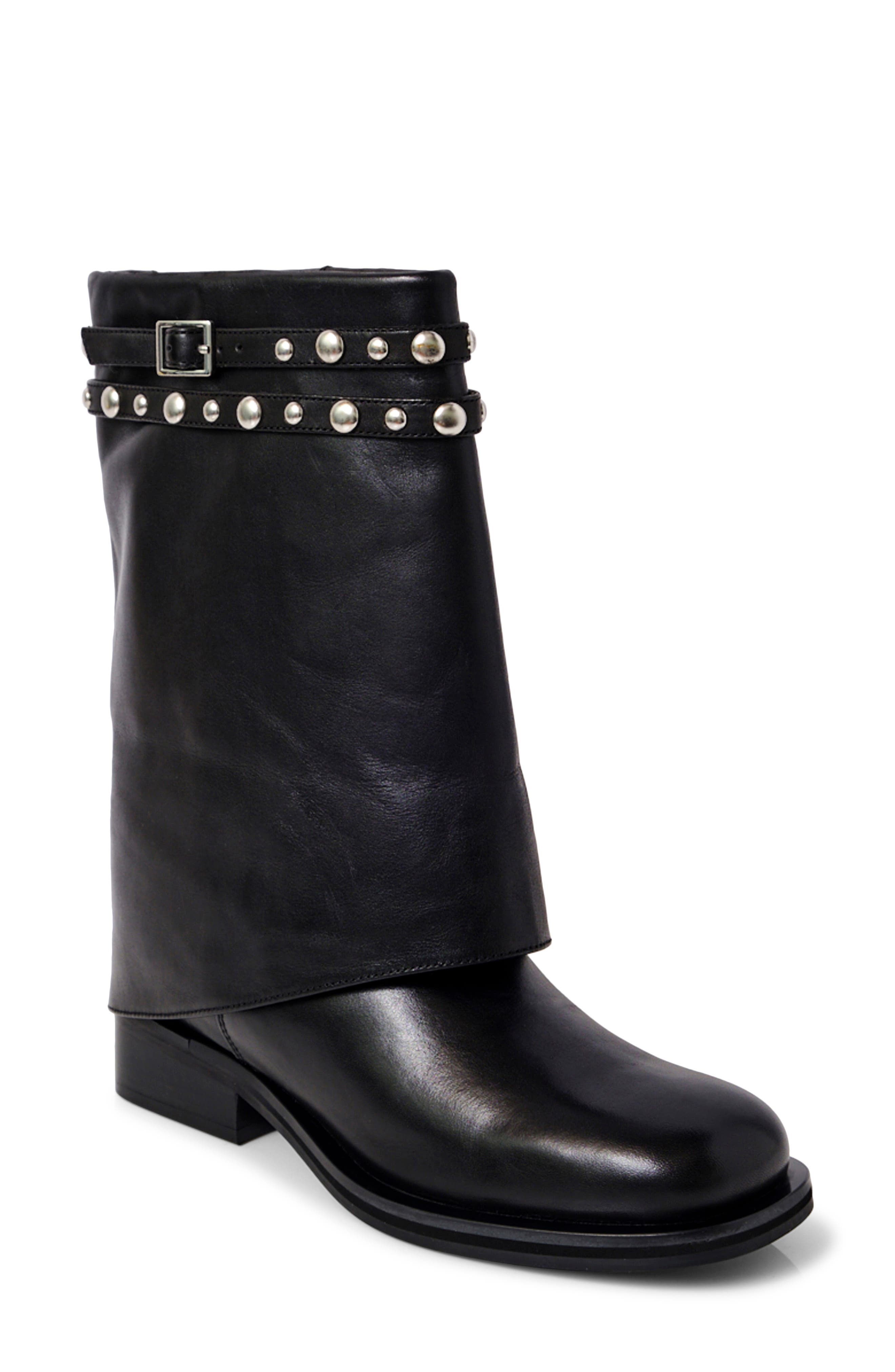 Free People Scorpio Studded Foldover Bootie, Main, color, 