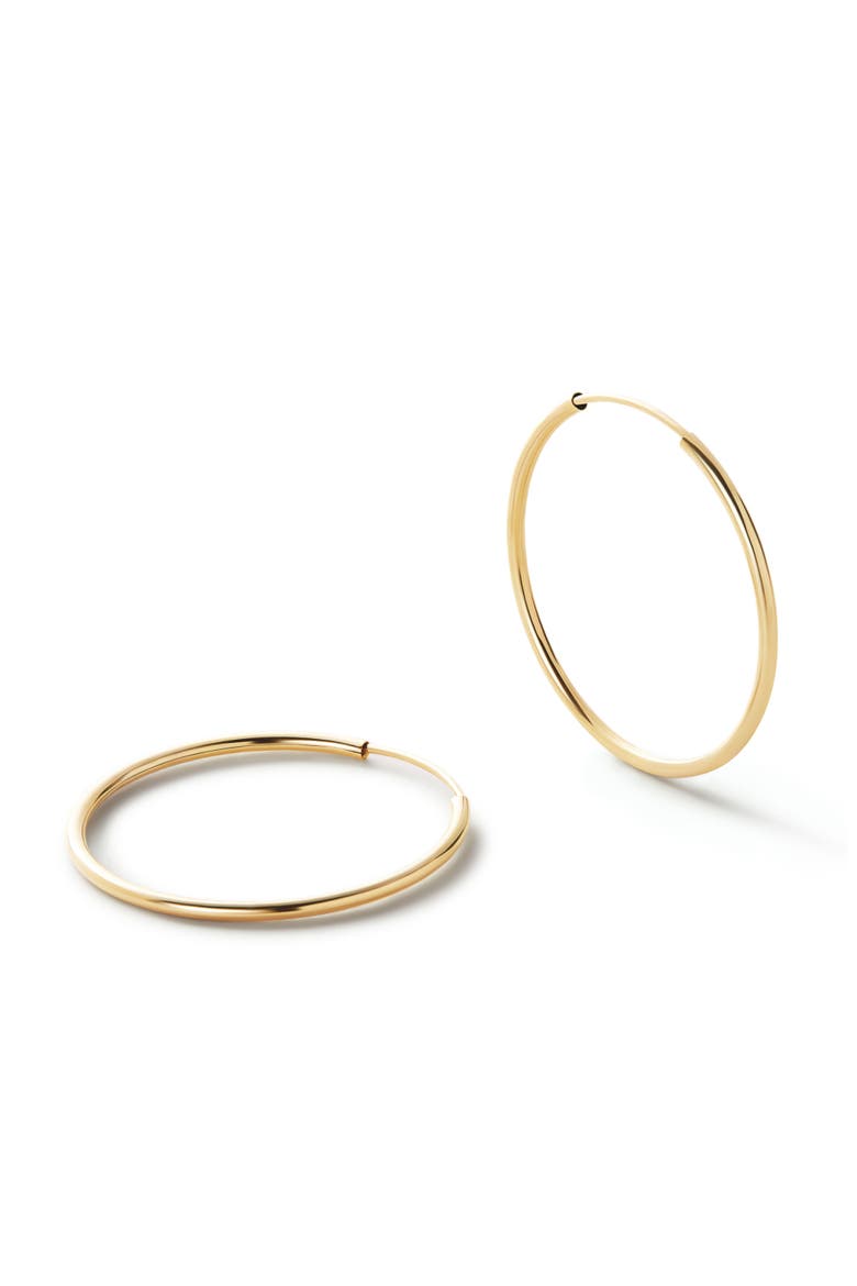 Small Gold Hoop Earrings - Gold Slim Hoops Large, Main, color, Gold