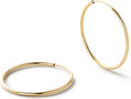 Ana Luisa Small Gold Hoop Earrings - Gold Slim Hoops Large